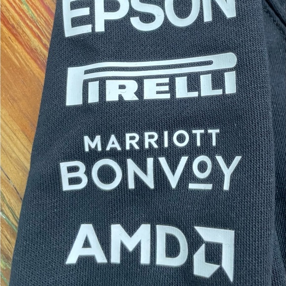 Mercedes AMG Petronas Hoodie F1 Team Black Men's Size Medium EUC - Picture 9 of 12